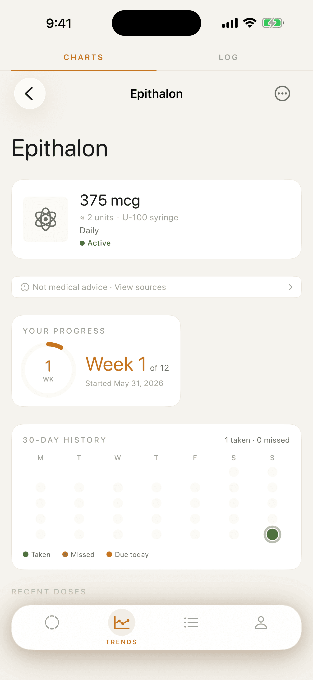 Dose math — syringe units for your dose